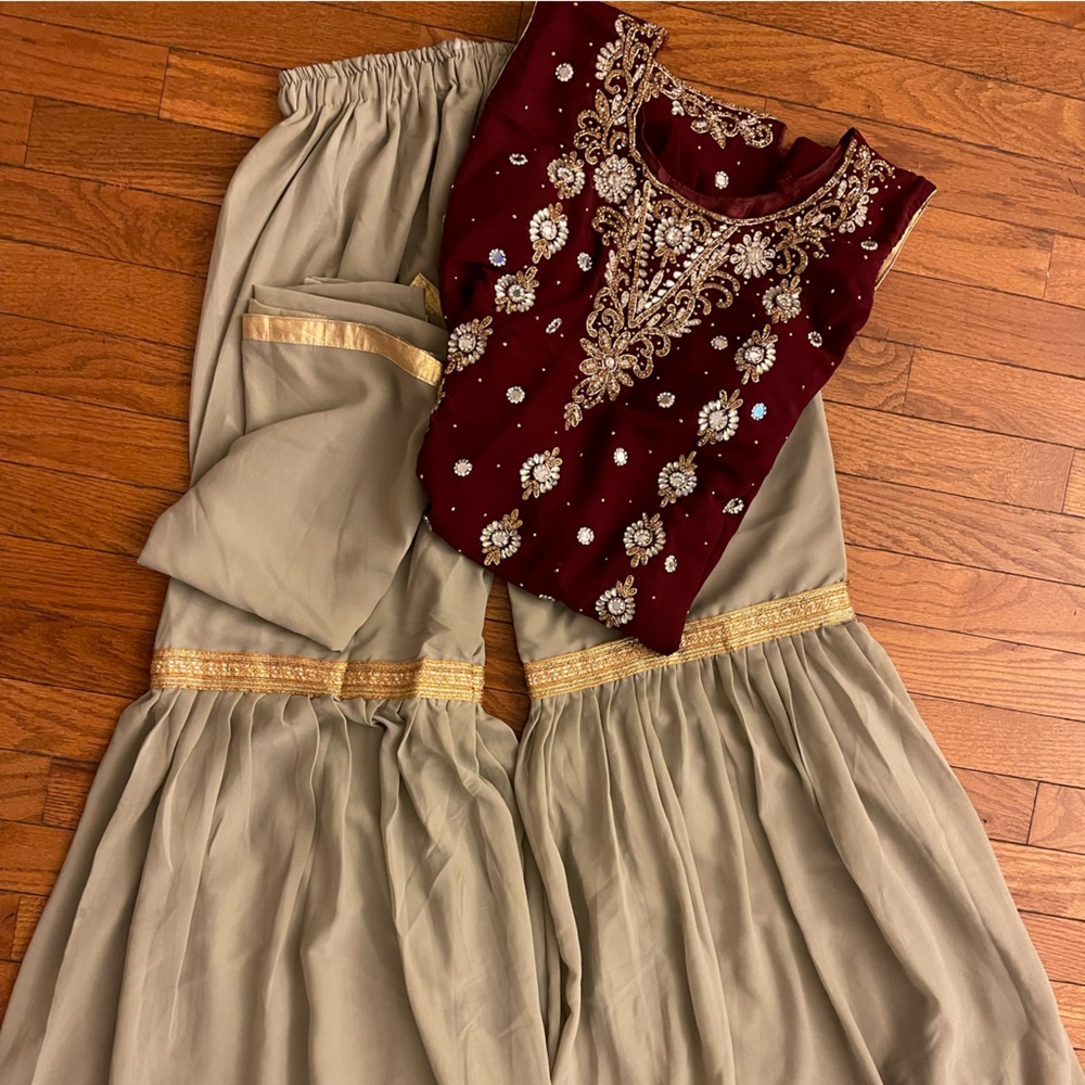 REAL Mirror work Indian Gharara